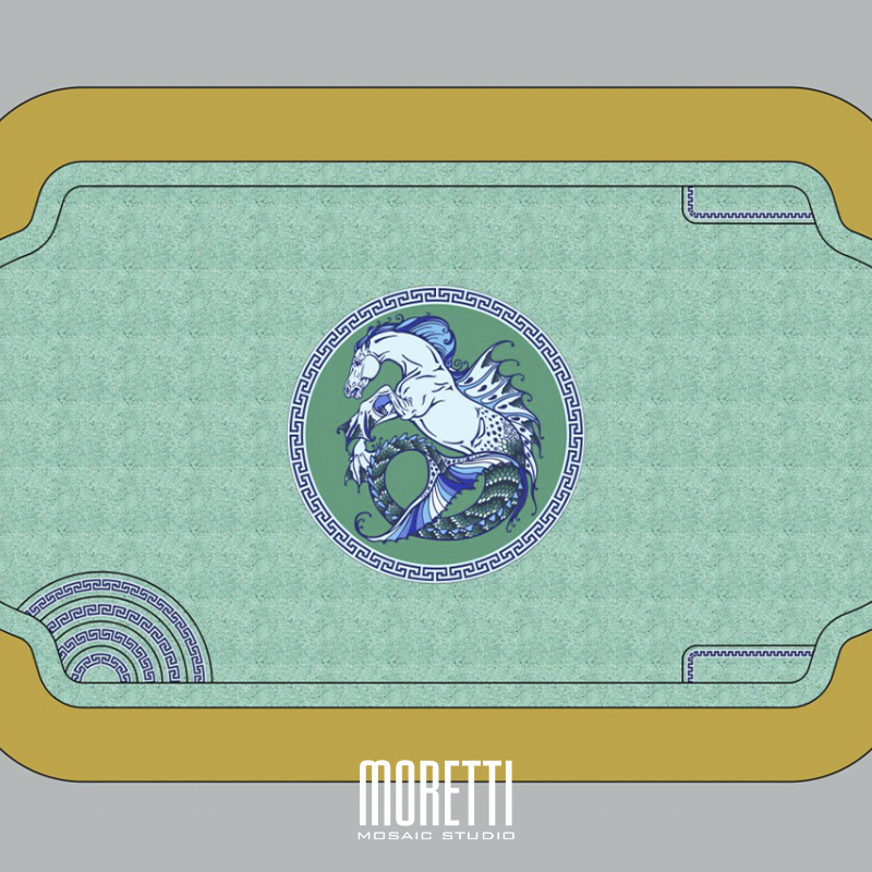 Our 2D presentation for the client to approve the mosaic art project.